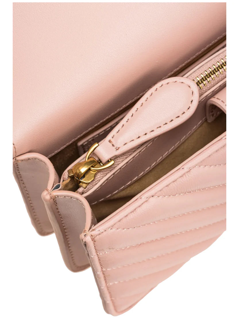 Borsa Pinko Love One Mini 100074A0GK O81Q Chevron Cipria