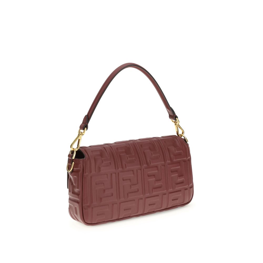 Fendi Baguette Shoulder Bag in Pink Calfskin FF Padded