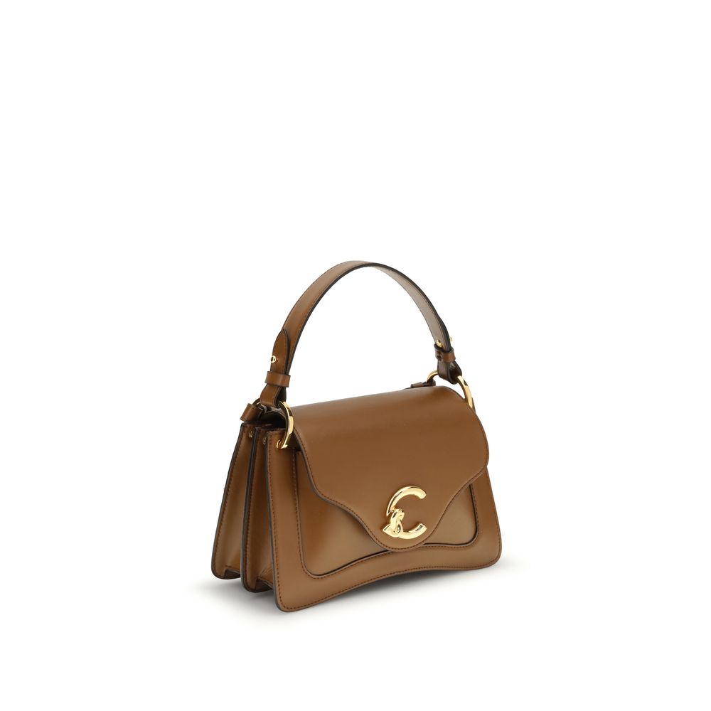 Coccinelle C-Me Small Handbag in Smooth Brown Leather
