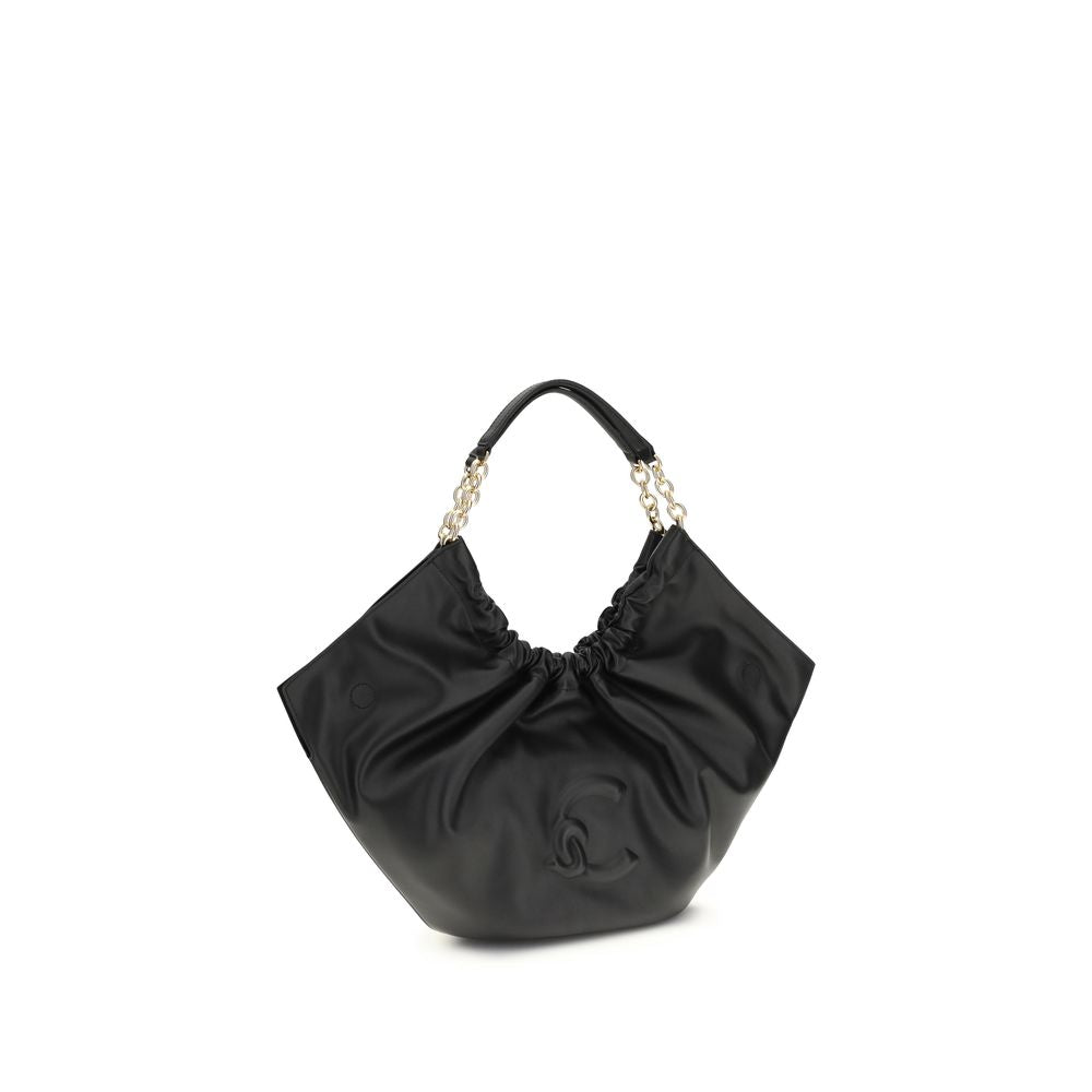 Coccinelle Smash Medium Shoulder Bag in Black Leather (Chain Handle)