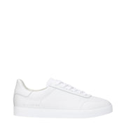 Givenchy Low Top White Leather Sneakers with Side Logo and Lace-Up Closure