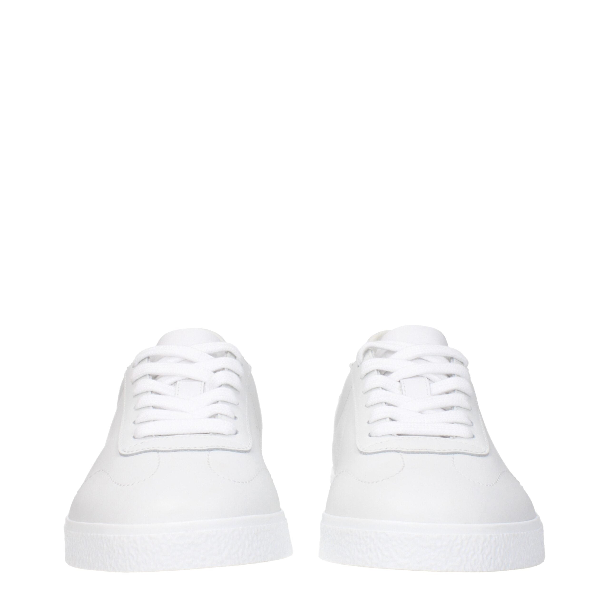 Givenchy Low Top White Leather Sneakers with Side Logo and Lace-Up Closure