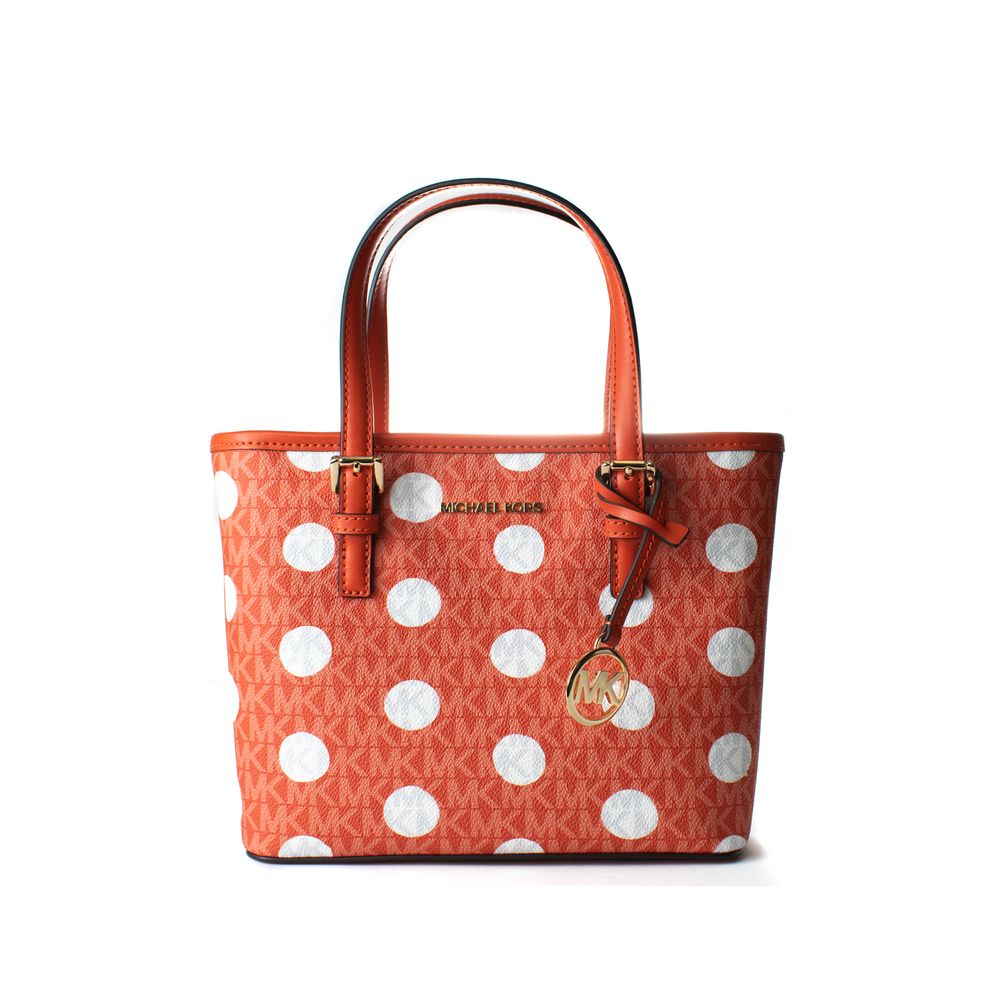 Michael Kors Jet Set Travel Media Tote in Orange Canvas