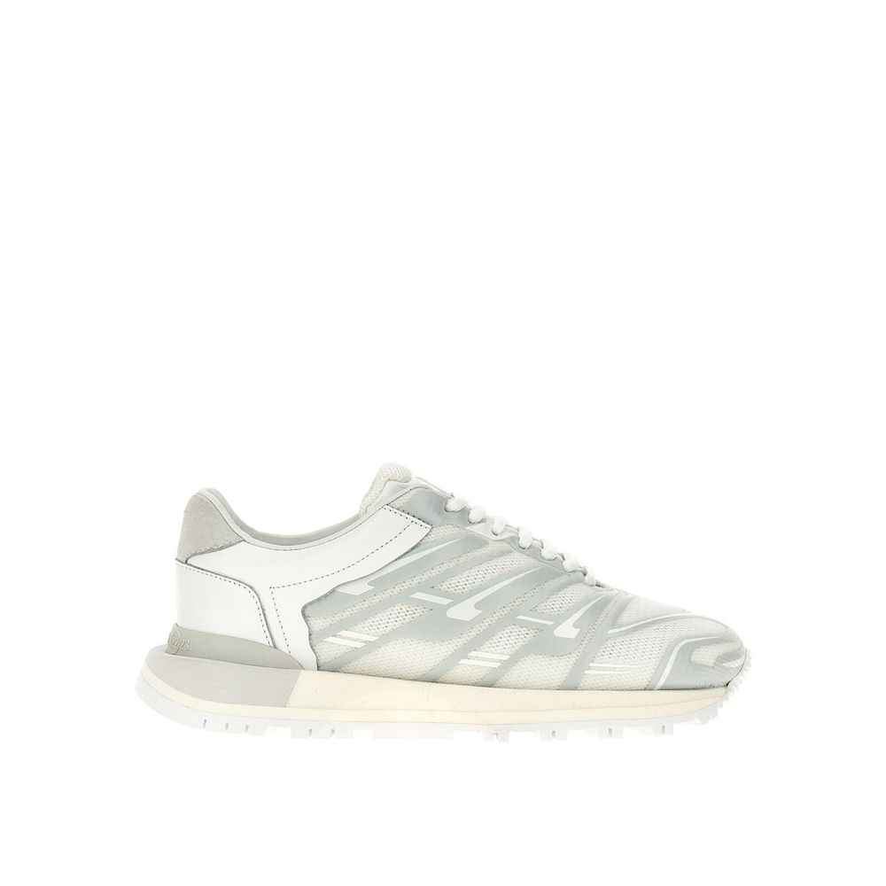 Maison Margiela Men's White Fabric and Suede Replica Sneakers
