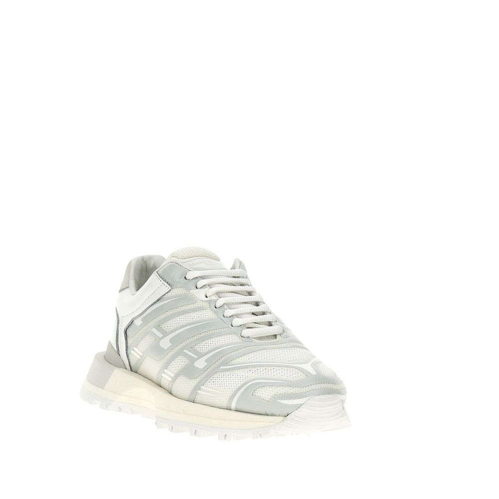 Maison Margiela Men's White Fabric and Suede Replica Sneakers