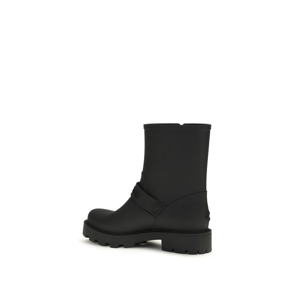 Jimmy Choo Black TPU Buckle Rain Boots