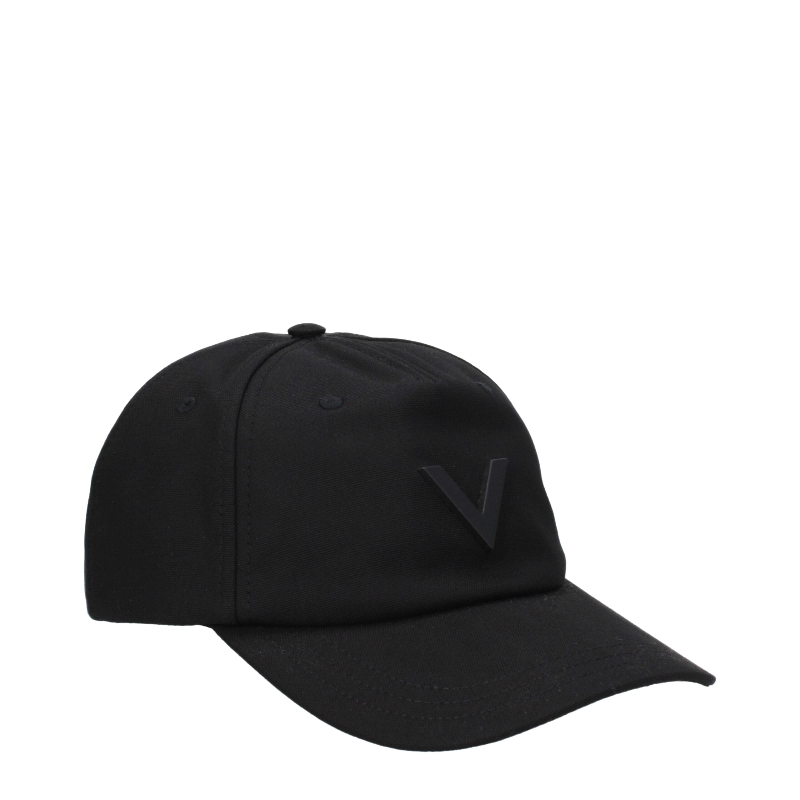 Valentino Garavani Black Cotton Cap (Baseball Hat)
