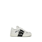Valentino Garavani White Calf Leather Bos Taurus Low Top Sneakers