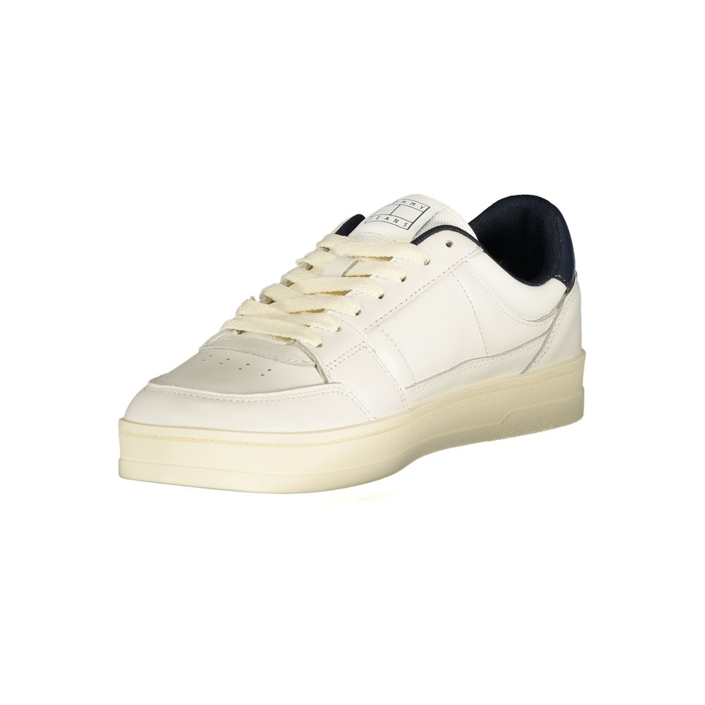 Tommy Hilfiger White Leather Men Sneaker