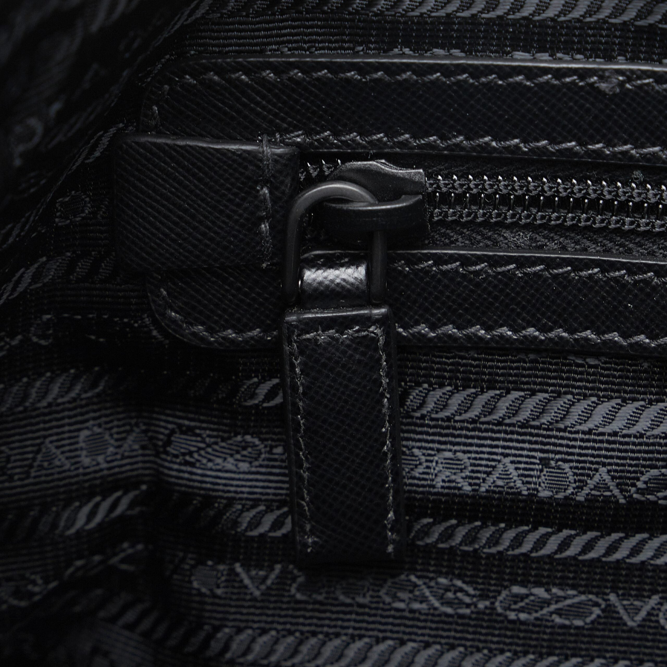 Prada Black Camouflage Tessuto Nylon Tote Bag