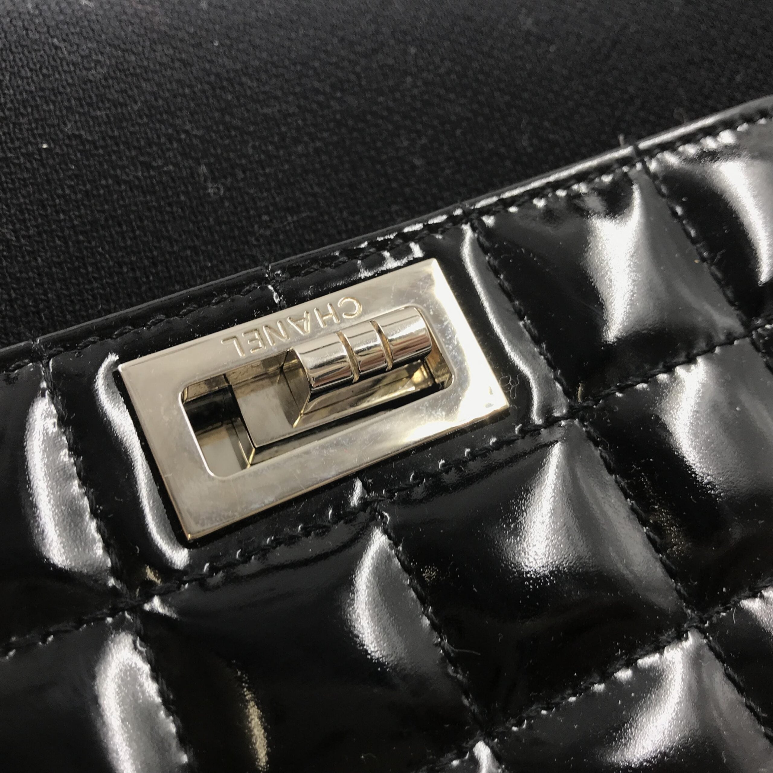 Chanel Chocolate Bar Patent Leather Shoulder Bag