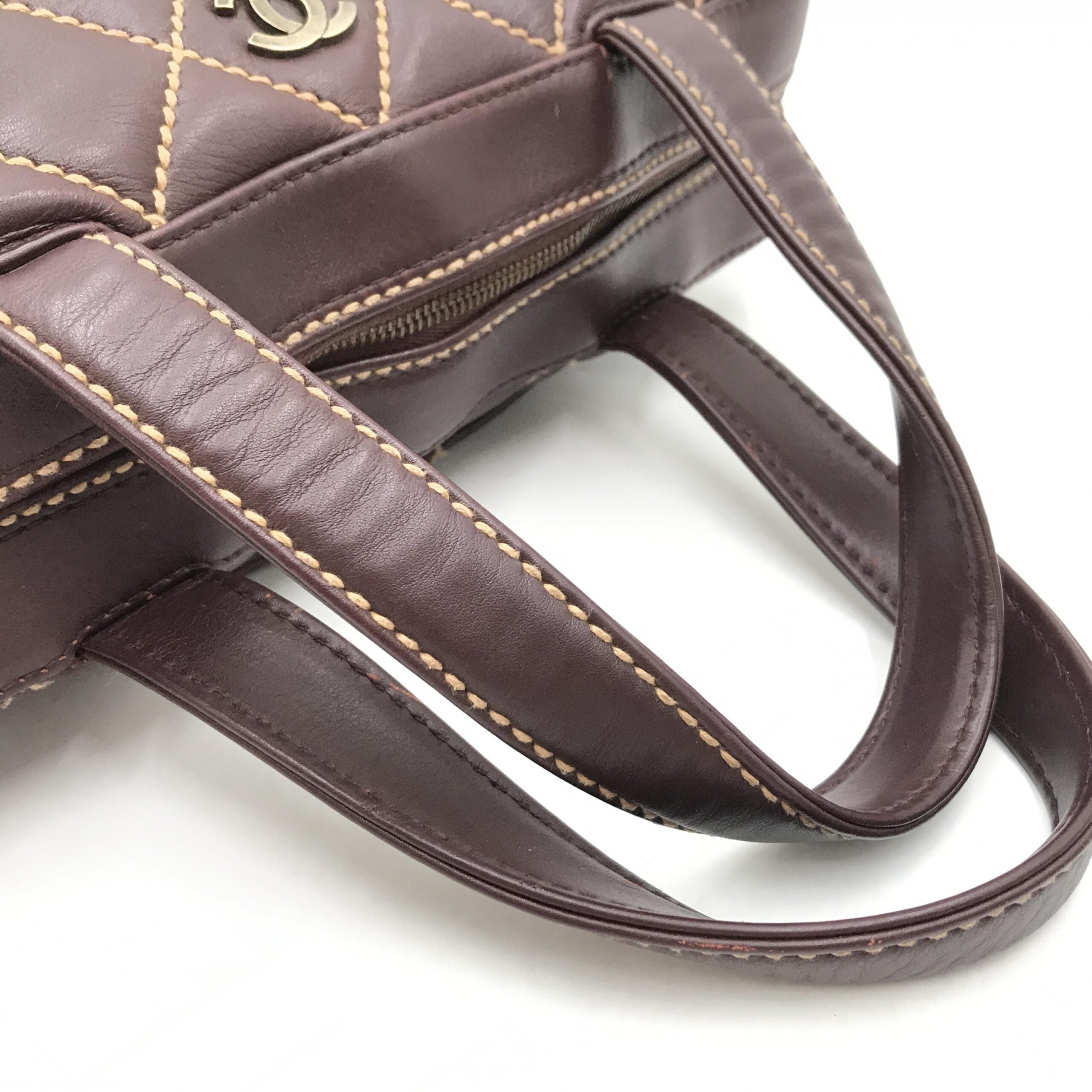 Chanel Wild Stitch Handbag Mini Boston Red