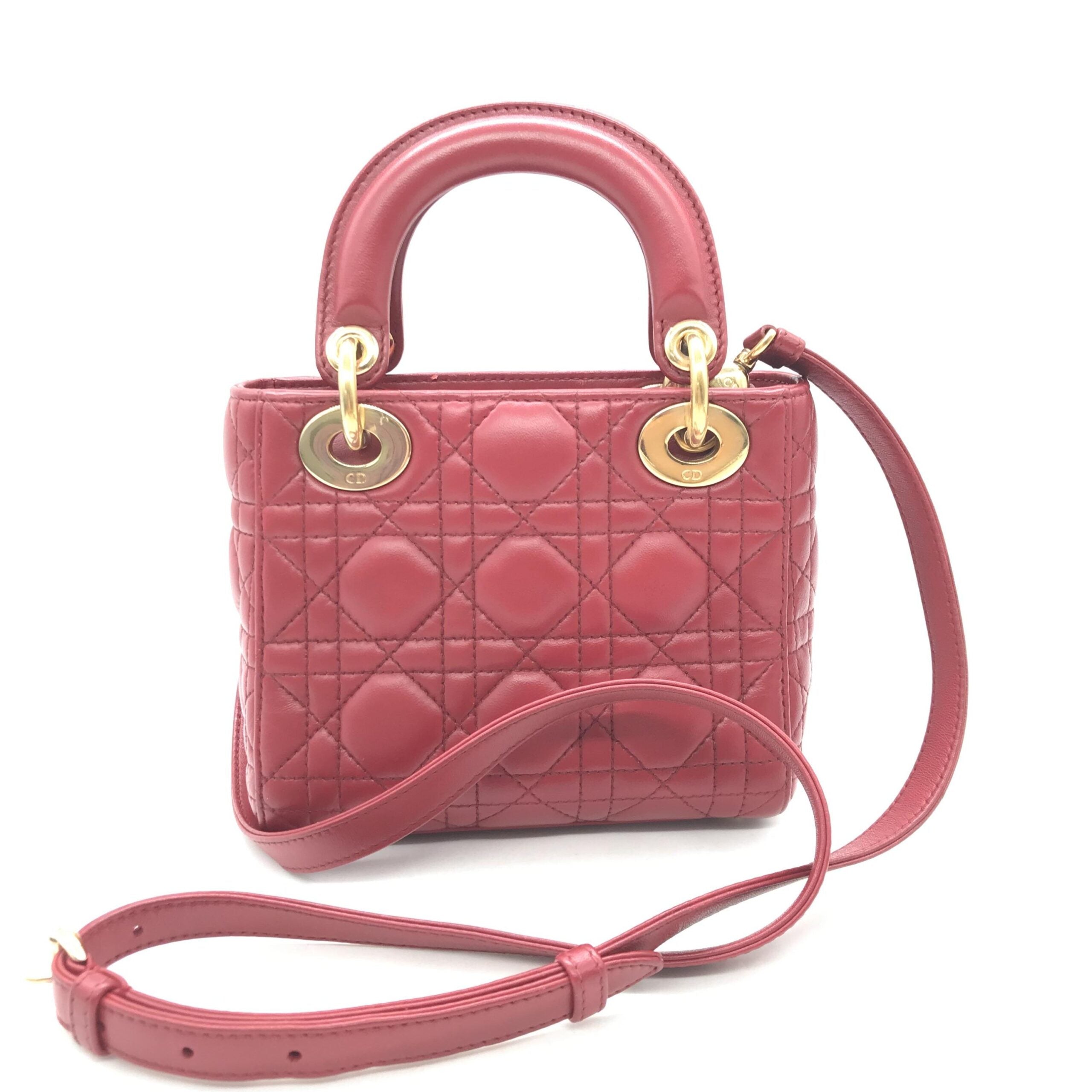 Christian Dior Mini Lady Dior Handbag In Pink