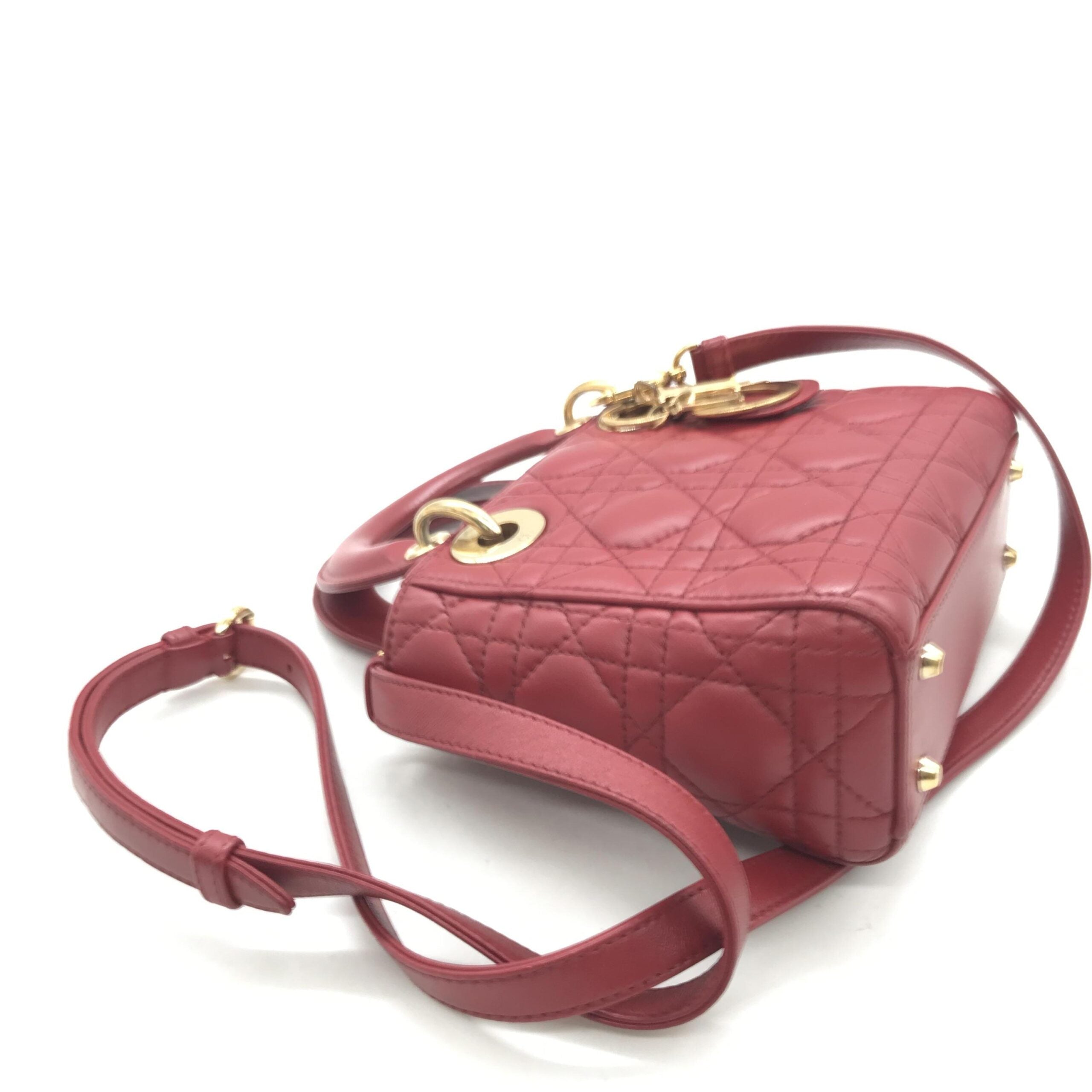 Christian Dior Mini Lady Dior Handbag In Pink