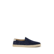 Brunello Cucinelli Blue Calf Leather Bos Taurus Espadrilles