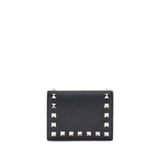 Valentino Garavani Black Calf Leather Bos Taurus Wallet