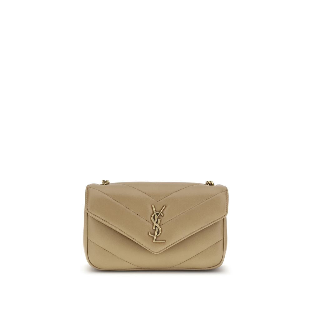 Saint Laurent Beige Lamb Ovis Aries Aries Shoulder Bag