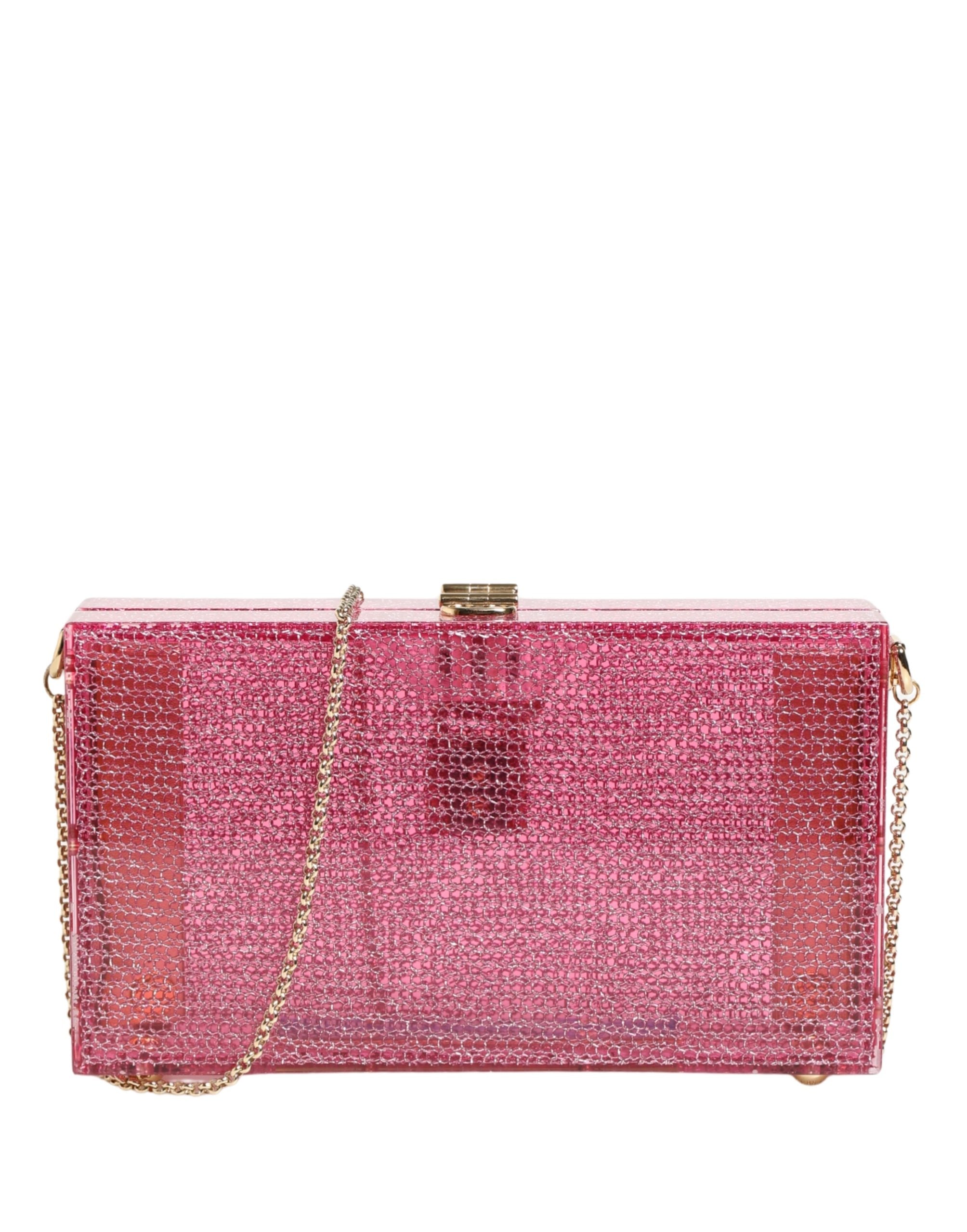 Dolce & Gabbana Pink DOLCE BOX Clutch Crossbody Women Evening Borse Bag