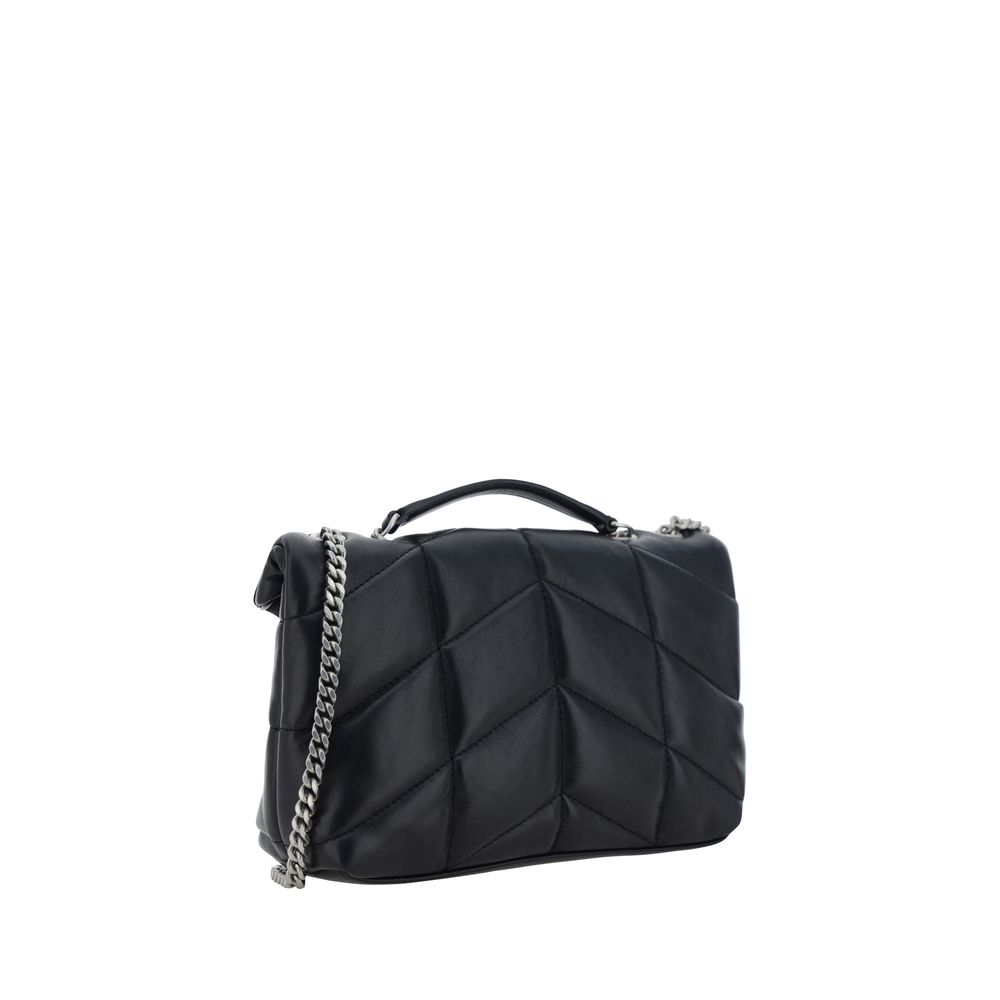Saint Laurent Black Lamb Ovis Aries Aries Shoulder Bag