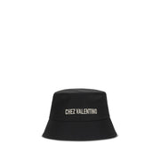 Valentino Garavani Black Cotton Bucket Hat