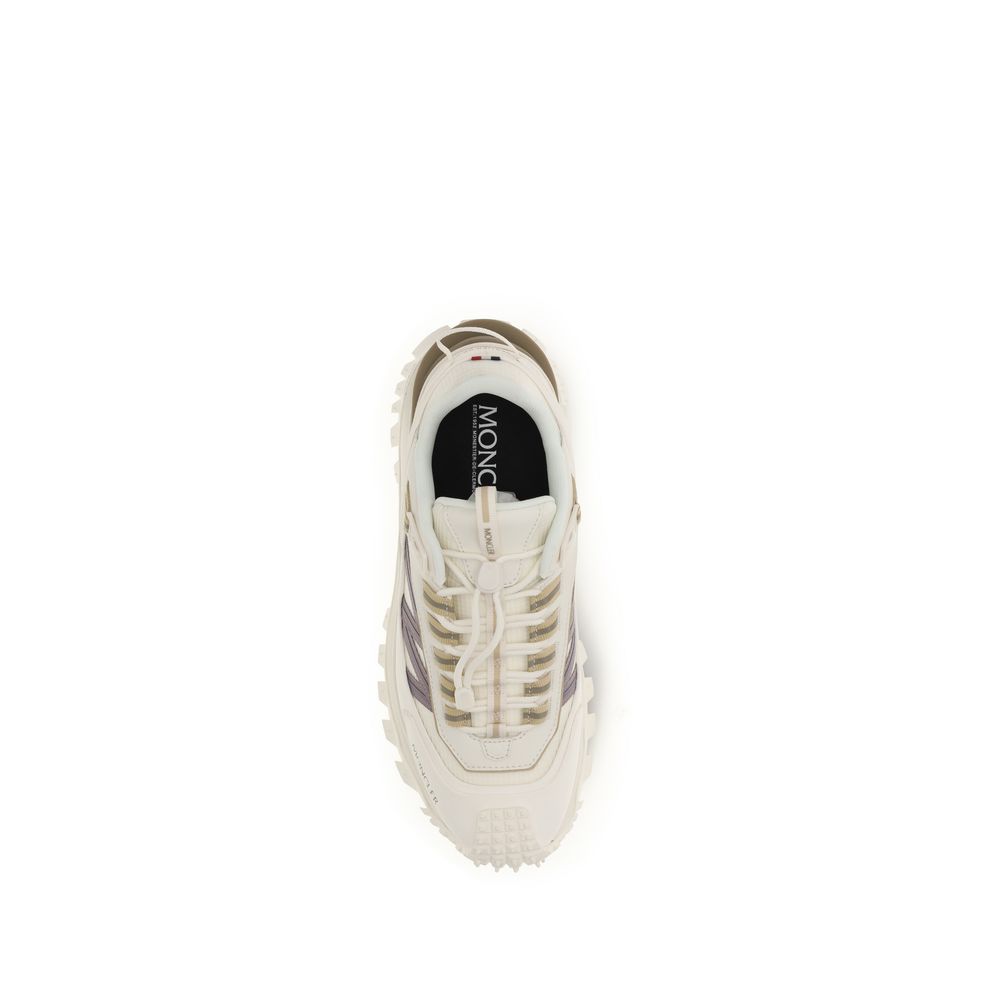 Moncler White Calf Leather Bos Taurus Athletic Sneakers