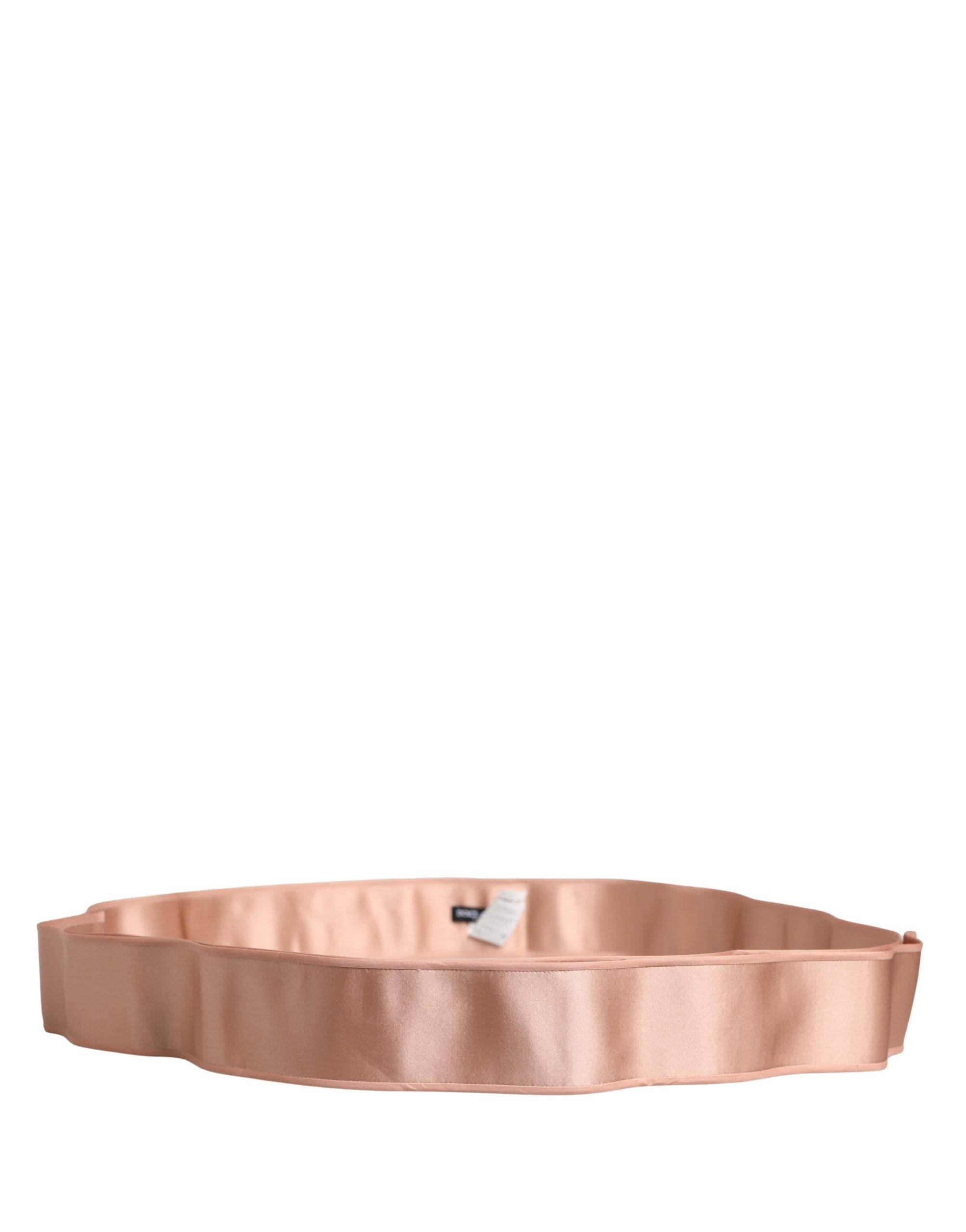Dolce & Gabbana Light Pink Silk Satin Waist Women Belt Belt