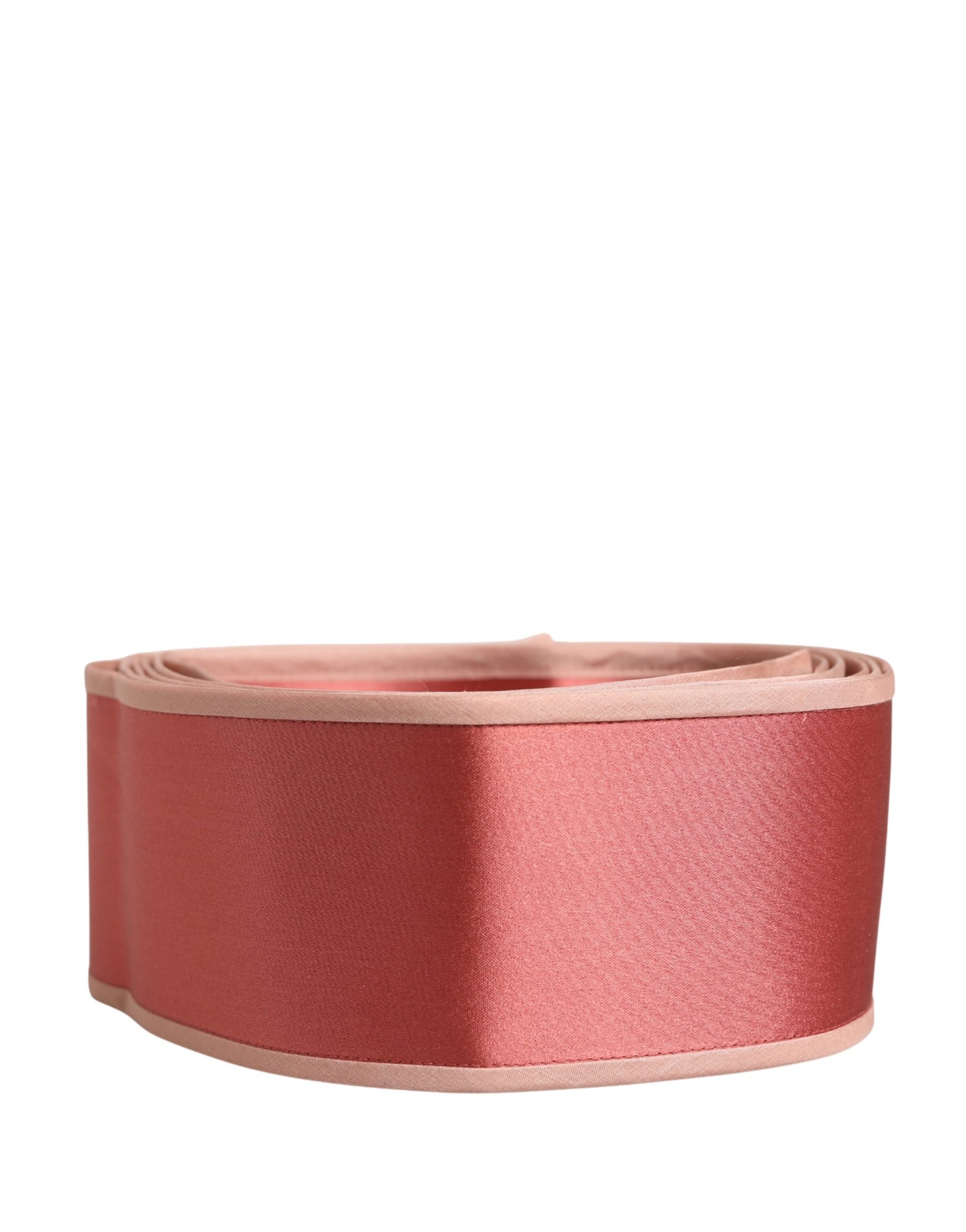 Dolce & Gabbana Pink Silk Satin Waist Women Belt Belt