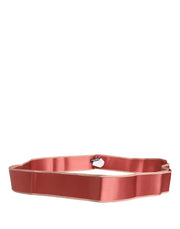 Dolce & Gabbana Pink Silk Satin Waist Women Belt Belt