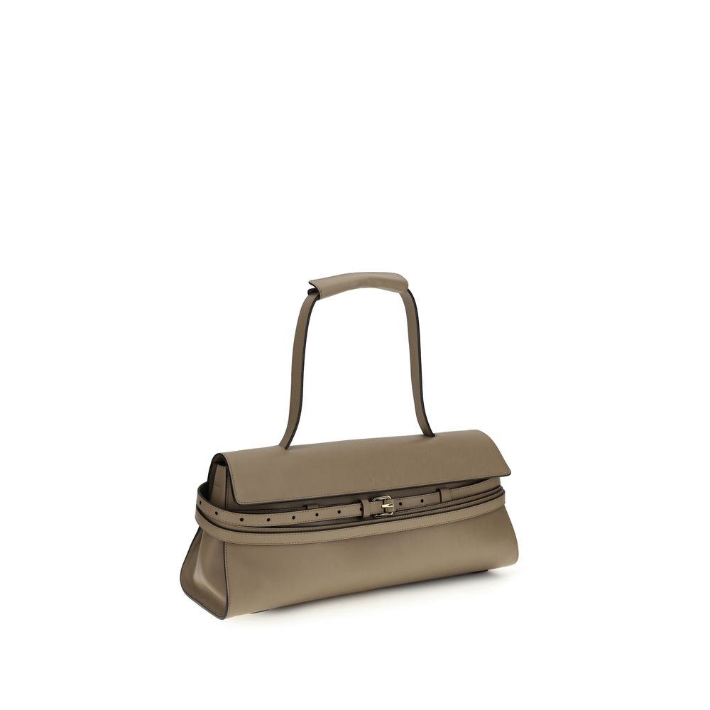 Moschino Beige Calf Leather Bos Taurus Shoulder Bag