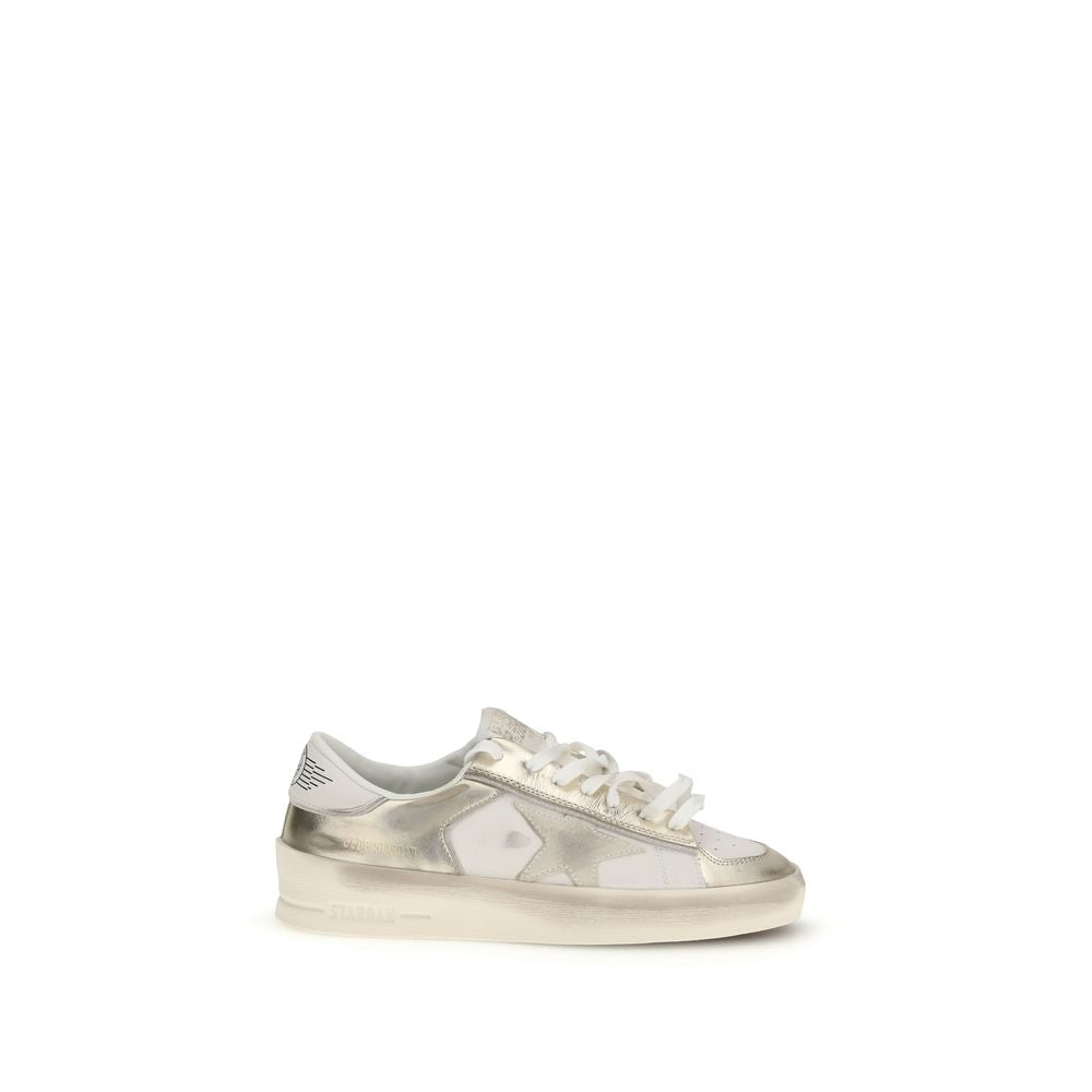 Golden Goose Gold Calf Leather Bos Taurus Low Top Sneakers