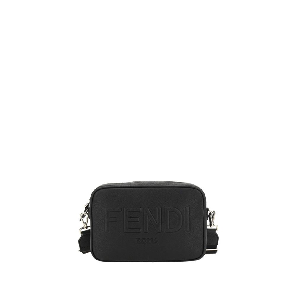 Fendi Black Cotton Shoulder Bag