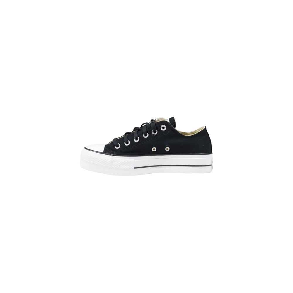 Converse Black Fabric Platform Sneakers