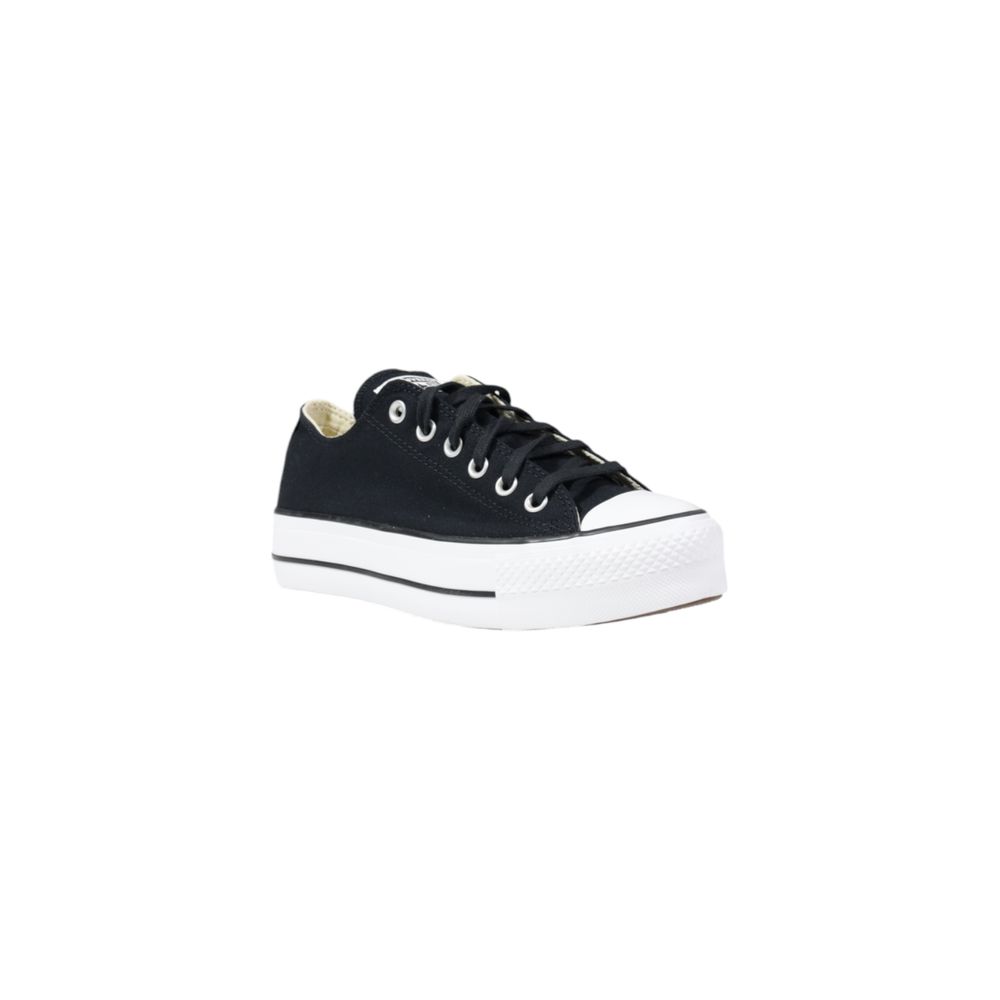 Converse Black Fabric Platform Sneakers