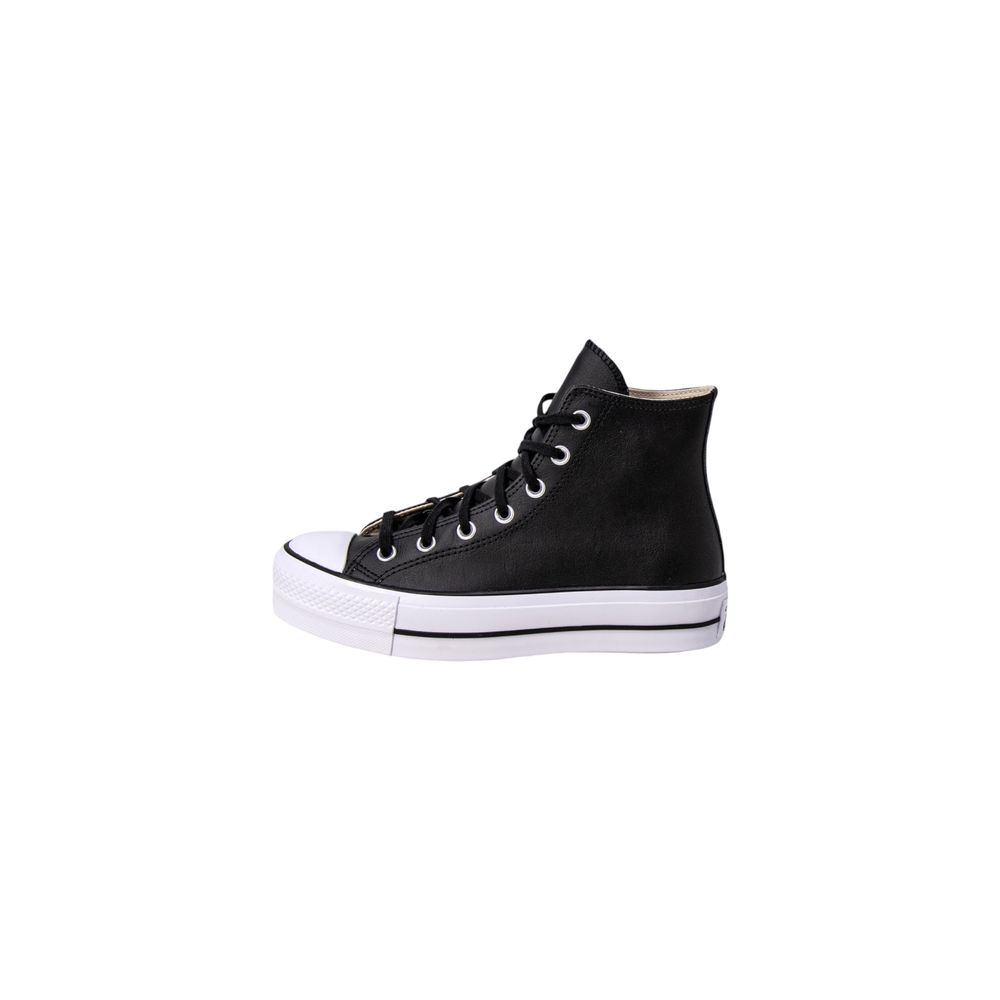 Converse Black Polyethylene Platform Sneakers