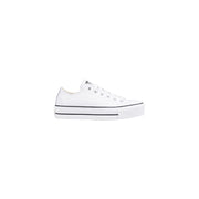 Converse White Leather Platform Sneakers
