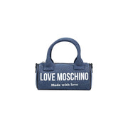 Love Moschino Blue Cotton Handbag