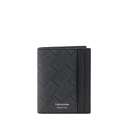 Ferragamo Black Calf Leather Bos Taurus Wallet