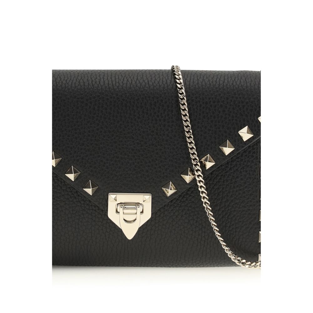 Valentino Garavani Black Calf Leather Bos Taurus Wallet