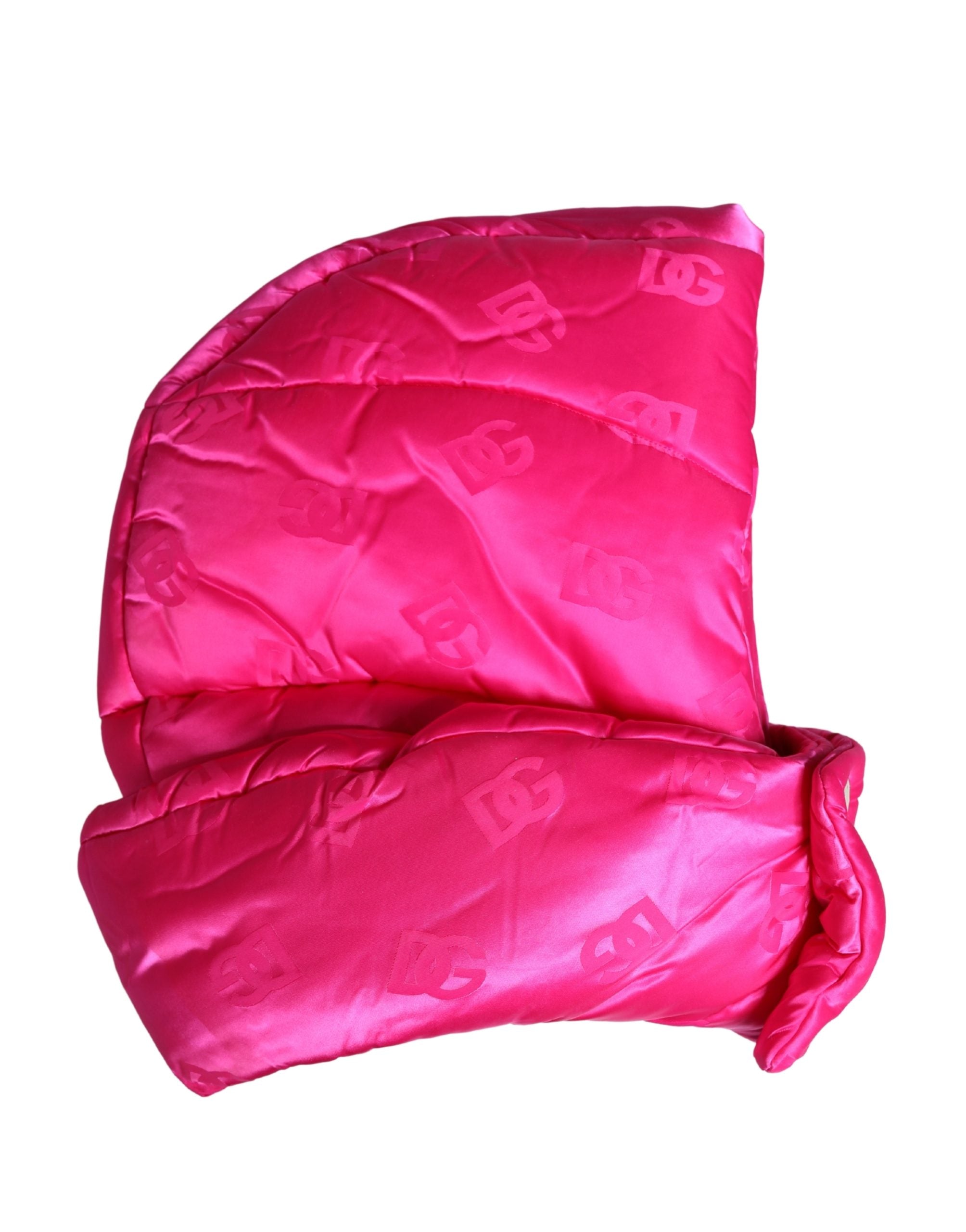 Dolce & Gabbana Men Pink Logo Print Whole Head Wrap Capello Hat