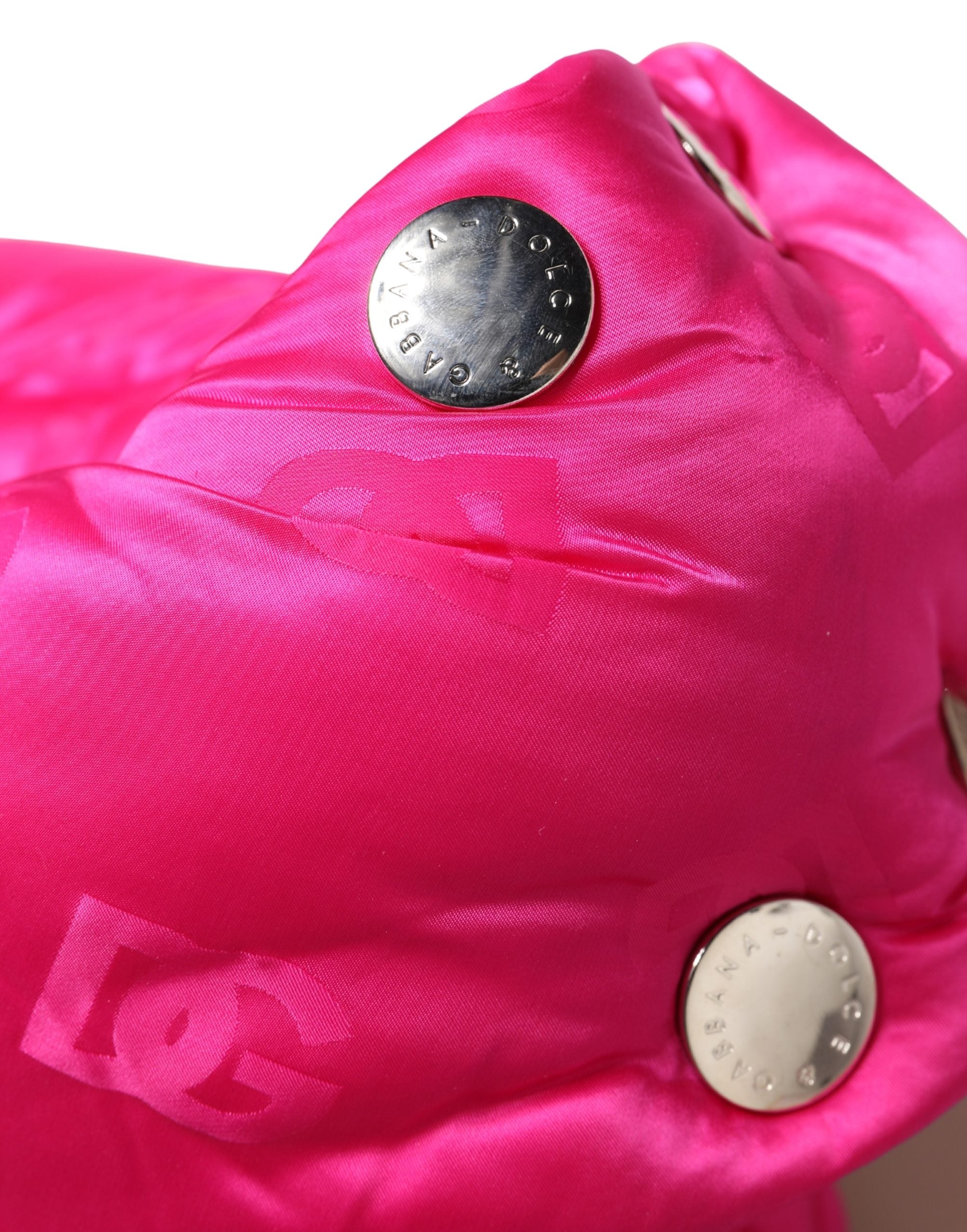 Dolce & Gabbana Men Pink Logo Print Whole Head Wrap Capello Hat