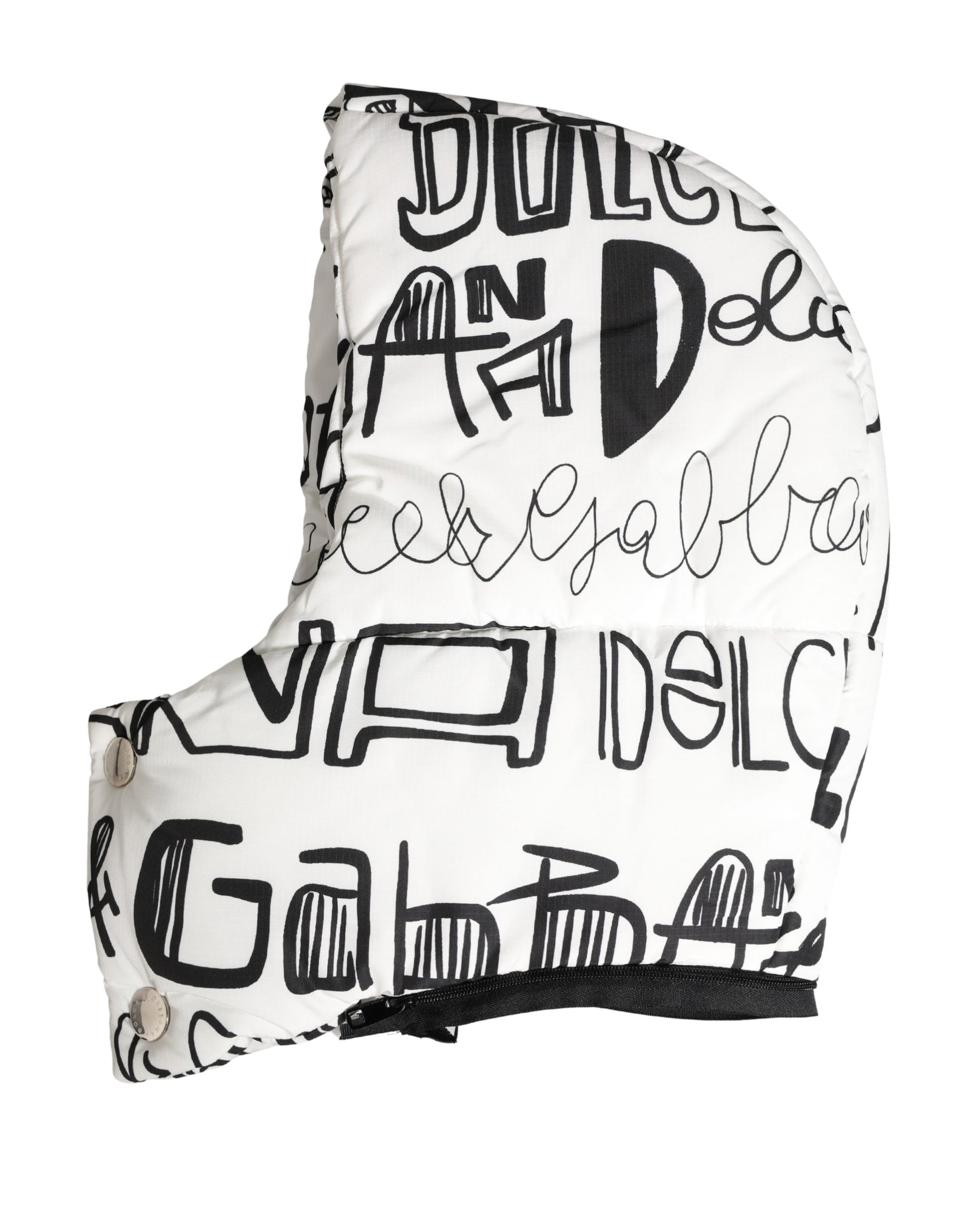 Dolce & Gabbana White Logo Print Whole Head Wrap Capello Hat