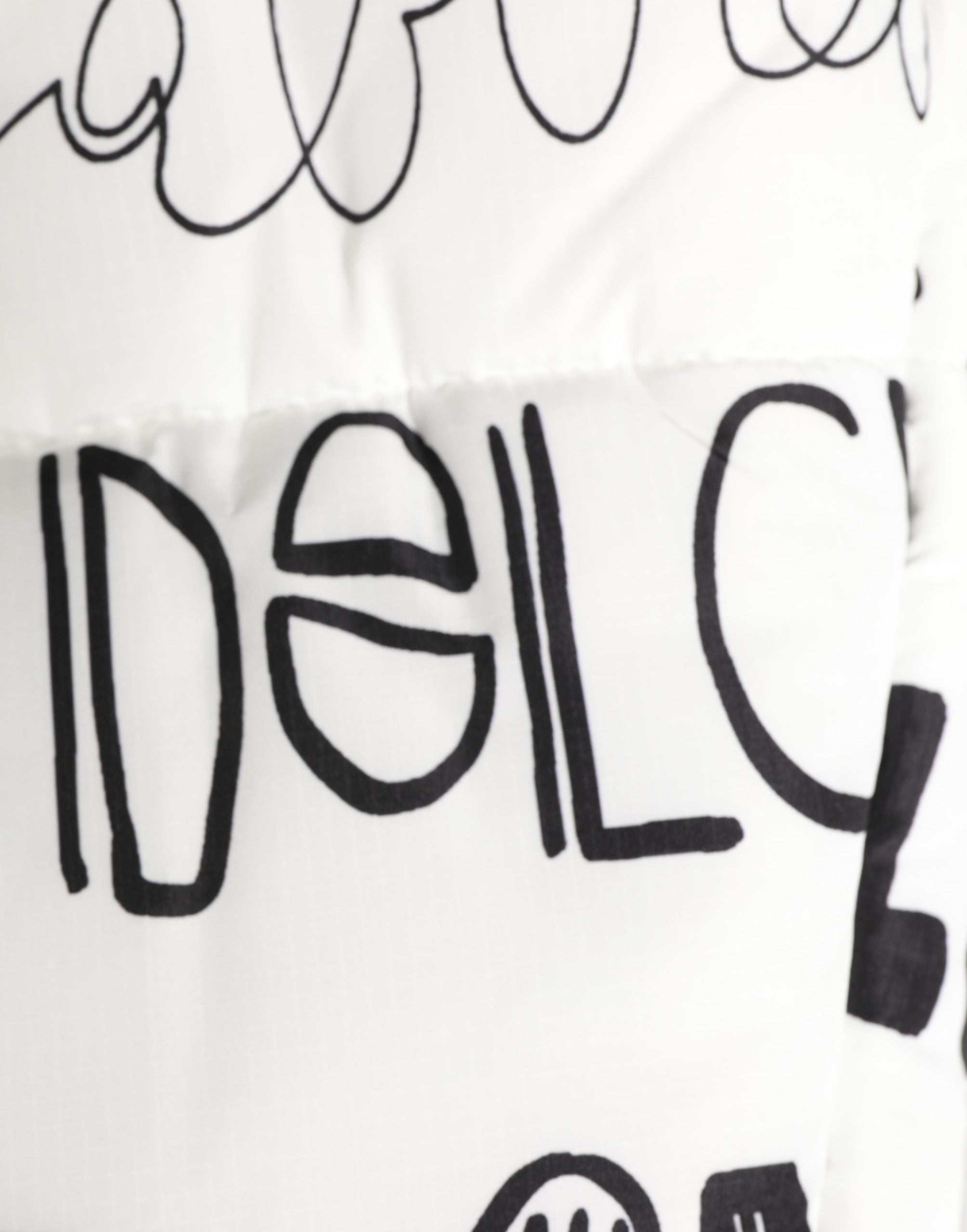 Dolce & Gabbana White Logo Print Whole Head Wrap Capello Hat