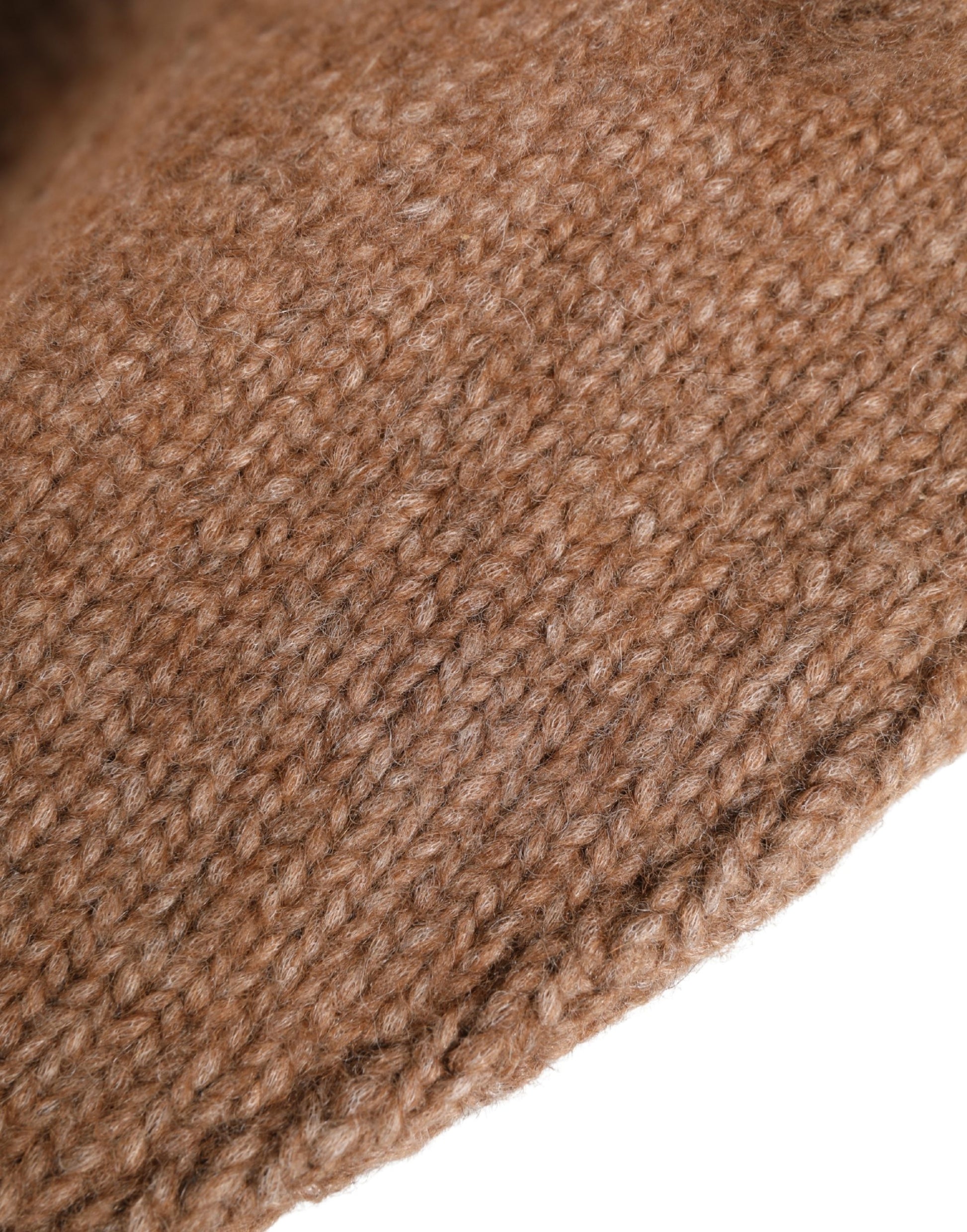 Dolce & Gabbana Brown Llama Wool Women Knitted Capello Hat