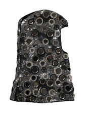 Dolce & Gabbana Black Wool Crystal Embellished Balaclava Hat