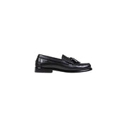 Tommy Hilfiger Black Leather Slip-On Loafers