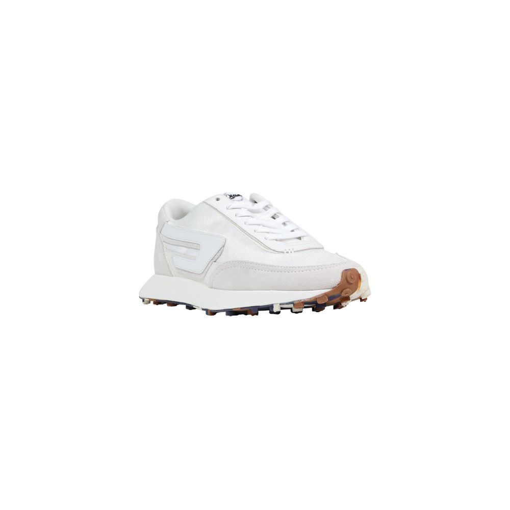 Diesel White Leather Athletic Sneakers