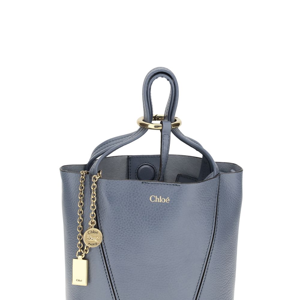 Chlo Blue Calf Leather Bos Taurus Shoulder Bag