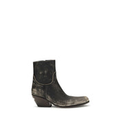 Balenciaga Black Calf Leather Bos Taurus Ankle Boots