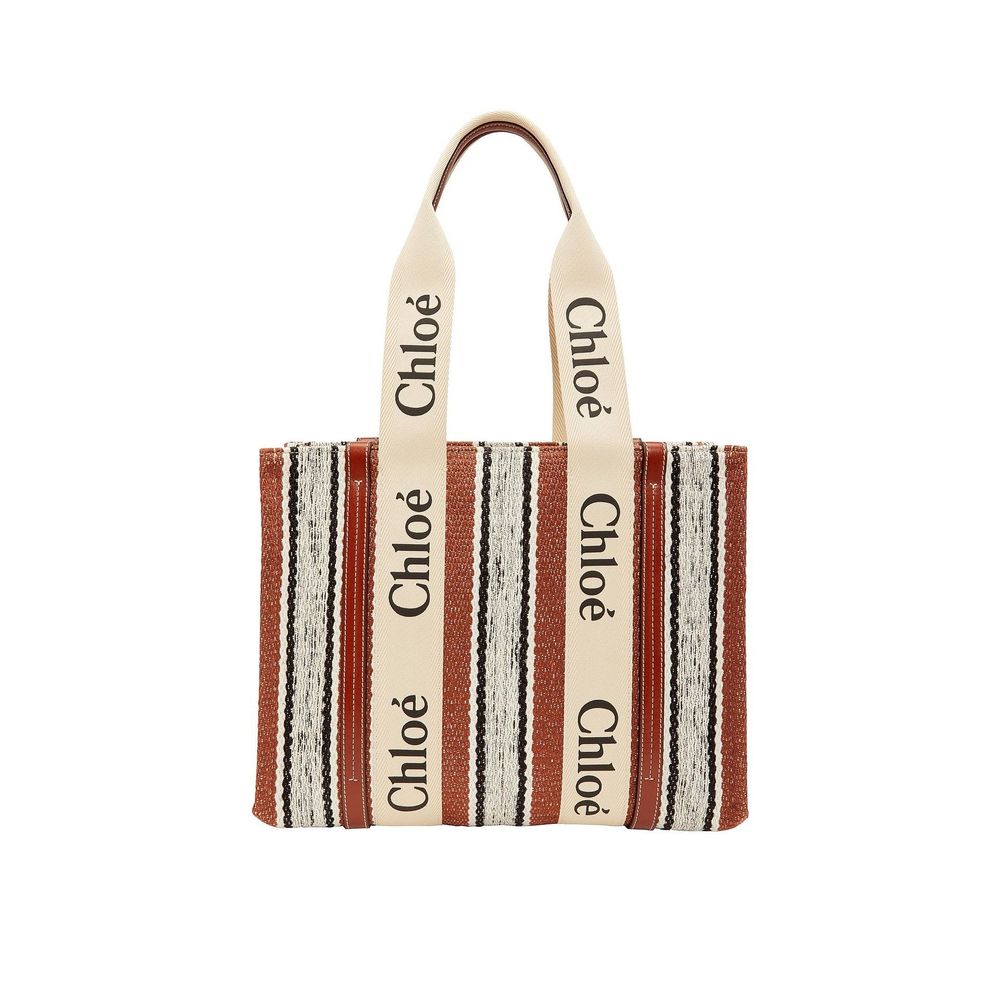 Chlo Brown Linen Tote Bag