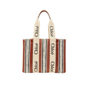 Chlo Brown Linen Tote Bag